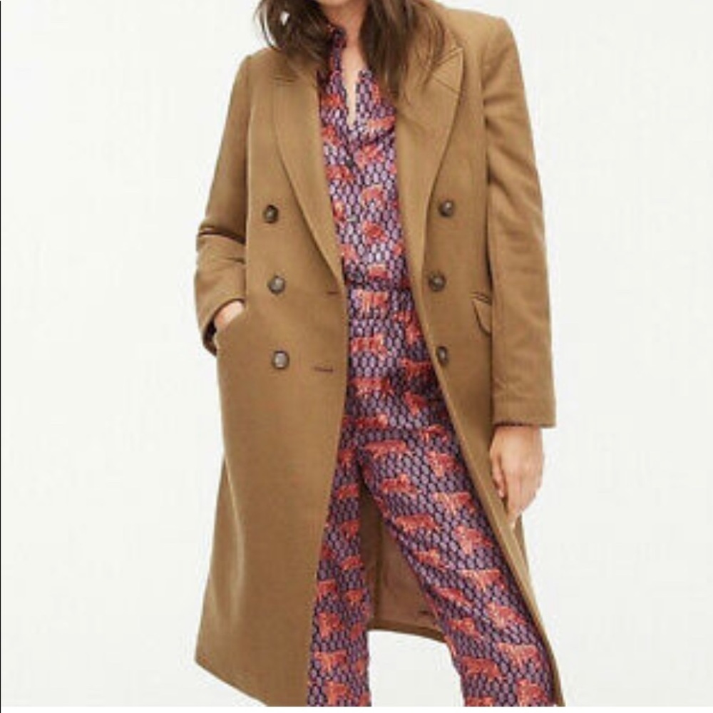 J. Crew Tan Double-Breasted Coat